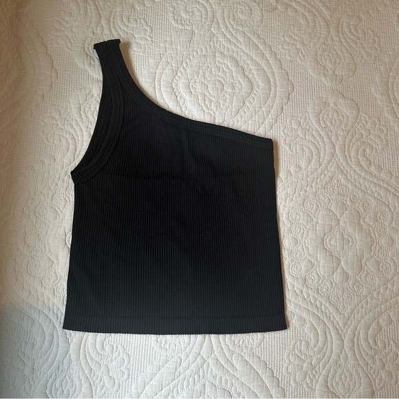 BUNDLE Nikibiki Seamless One Shoulder Crop Top. Black and White. OS - Picture 2 of 4